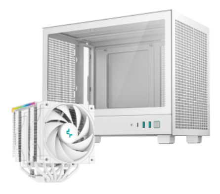 CH160 Blanc-mT/SsAlim/Mini-ITX+AK620 DIGITAL Blanc