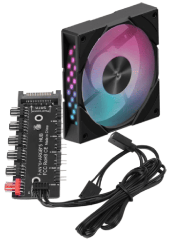 R-EDF120-BKAPP86-G-1 + CG580 FAN HUB Noir 