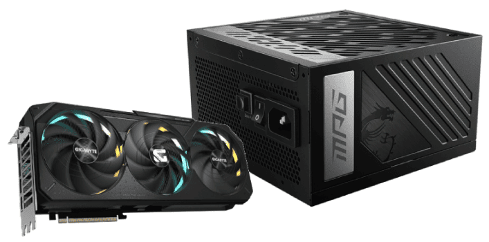 RTX 5080 GAMING OC 16G + MPG A1000GS PCIE5 Noir