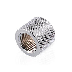 Raccord tube rigide droit argent - 14mm