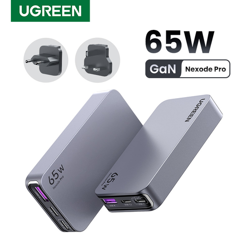 Chargeur secteur 3 ports - 65W - Gris