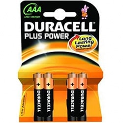 Lot de 4 Piles Alcaline 1,5V LR03 - Plus Power AAA