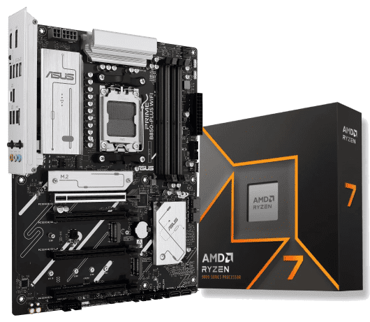 PRIME B850-PLUS WIFI + Ryzen 7 9700X box