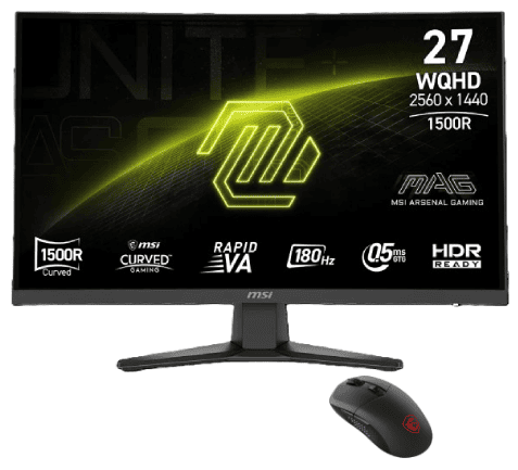 27"CURVE QHD/180Hz/Fast VA/0.5ms/FreeSync+Souris