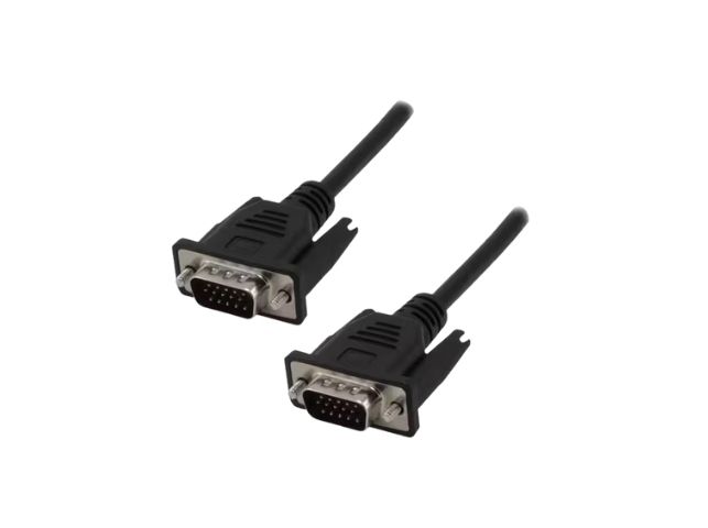 Câble VGA HD15 Mâle/Mâle - 2m - Noir#