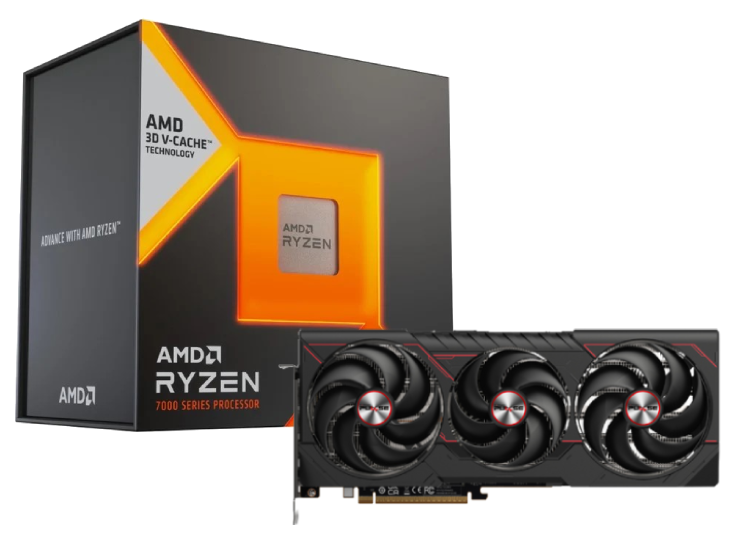 Ryzen 7 7800X3D + Radeon RX 9070 XT GAMING OC 16GB