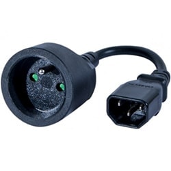 Adaptateur Secteur IEC C14 Male / CEE7/5 Femelle