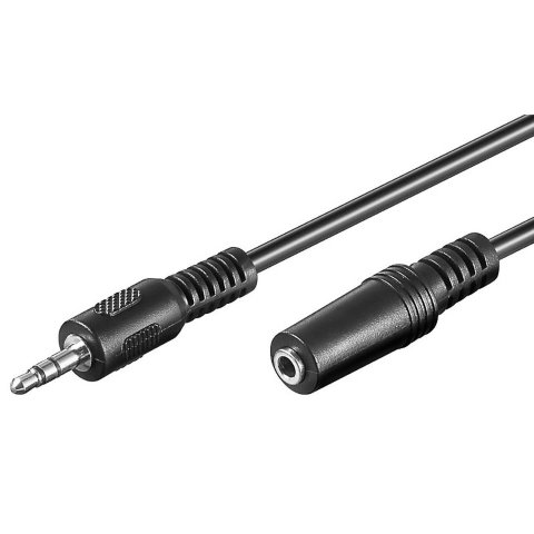 Câble audio Jack 3.5mm mâle/femelle - 2m - Noir#