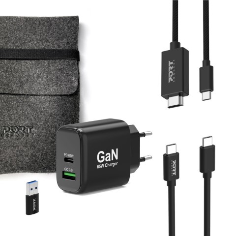 Kit chargeur GaN 65W 4 en 1