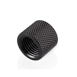 Raccord tube rigide droit noir - 14mm