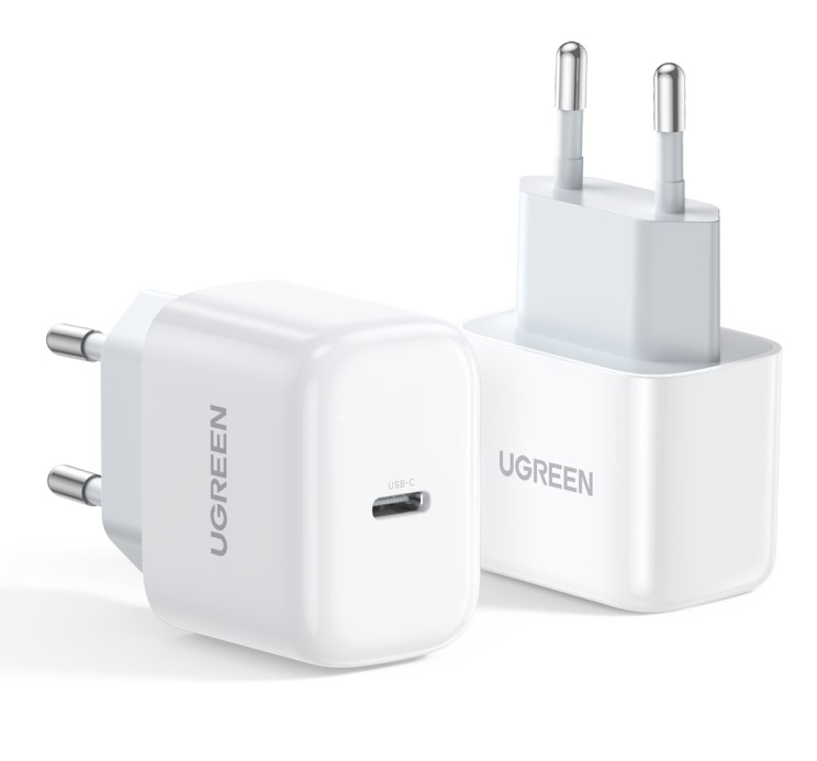 Mini chargeur rapide secteur USB-C/1port/20W/Blanc