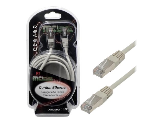Câble RJ45 Cat5e F/UTP - 3m - Gris#