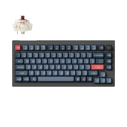 V1 Max QMK Knob RGB - Sans Fil/Noir/75%/Marron#