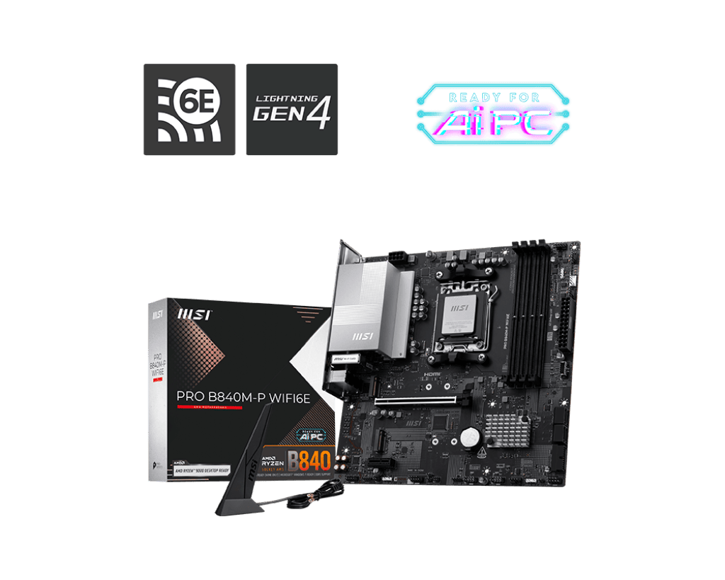 PRO B840M-P WIFI6E - B840/AM5/DDR5/mATX