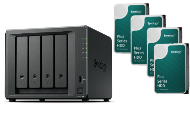 DS423+ - 4 Baies avec 4 Disques de 4To