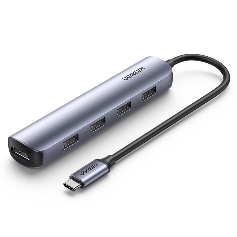 Hub 5ports USB-C vers HDMI+4xUSB 3.0/4K 30Hz/0.15m