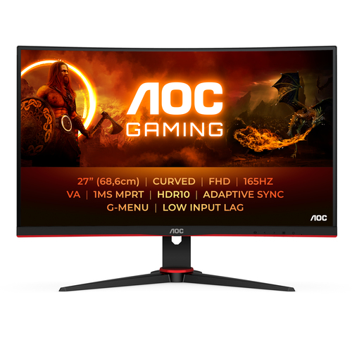 C27G2E/BK 27" CURVE FHD/165Hz/VA/4ms/FreeSync Prem