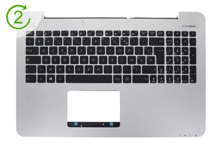 Clavier argenté Asus - 90NB0647-R32FR0