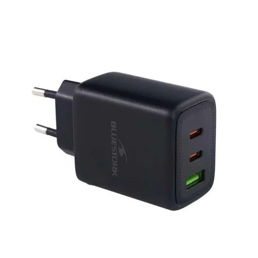 Chargeur 65W PD - 3 ports + Câble USB-C 2m - Noir