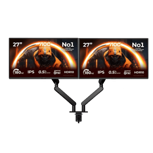 AOC 2 x 27G50F 27" FHD 180Hz IPS 0.5ms G-Sync + Double Bras