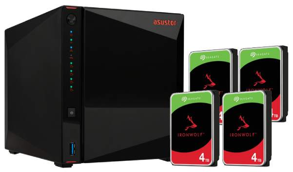 AS5404T - 4 Baies avec 4 disques de 4To IronWolf