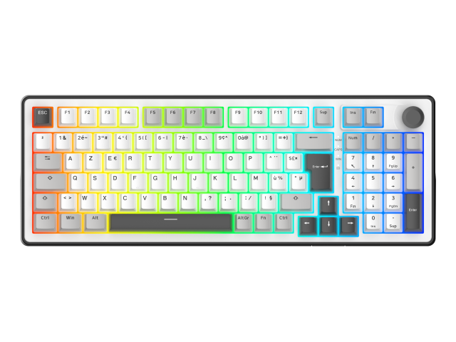 Keyz Elite 400 RGB Triple Mode - Blanc/Gris
