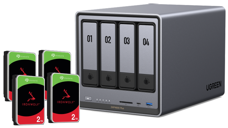 DXP4800 Plus - 4 Baies avec 4 disques de 2To