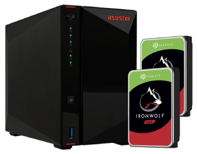 AS5402T - 2 baies avec 2 disques de 8To IronWolf