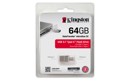 Clé 64Go USB 3.1 Type C - DTDUO3C/64GB
