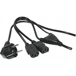 Câble Alimentation 220V Y UC/Ecran Male/2Femelles#