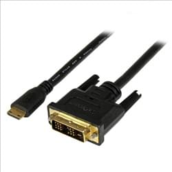Câble mini HDMI vers DVI-D mâle/mâle - 1m