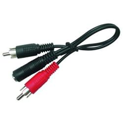 Adaptateur Jack 3.5 vers 2xRCAM femelle/mâle-0.2m