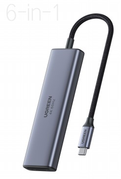 Hub USB-C vers 2xUSB 3.0+HDMI+USB-C+SD/TF/4K60Hz