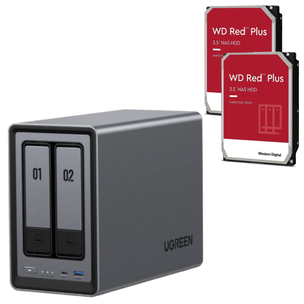 DXP2800 - 2 Baies avec 2 disques WD 4To RED Plus 