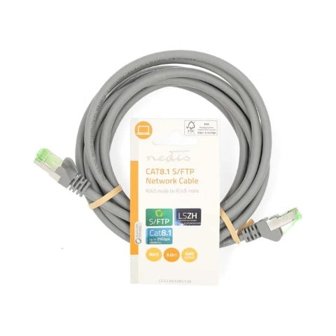 Nedis Câble RJ45 Cat8.1 S/FTP - 3m - Gris