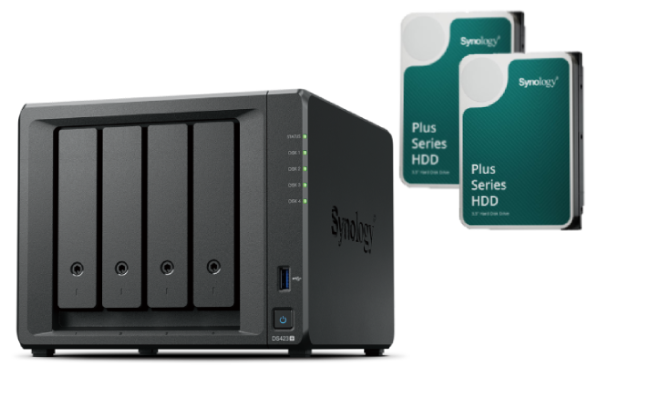 DS423+ - 4 Baies avec 2 Disques de 4To