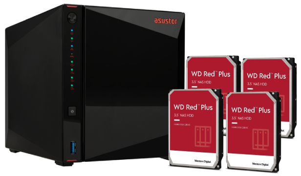 AS5404T - 4 Baies avec 4 disques de 2To RED Plus