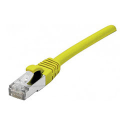 Cable Cat.6A S/FTP LS0H jaune Snagless - 0.5m