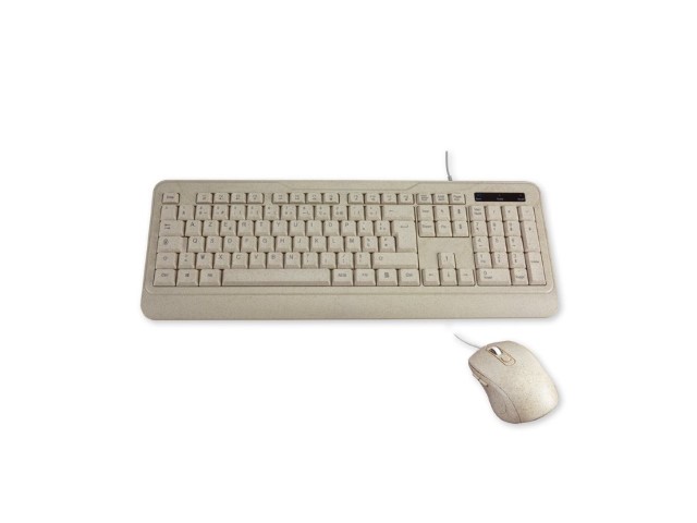 Kit clavier/souris - Filaire - Bioplastique