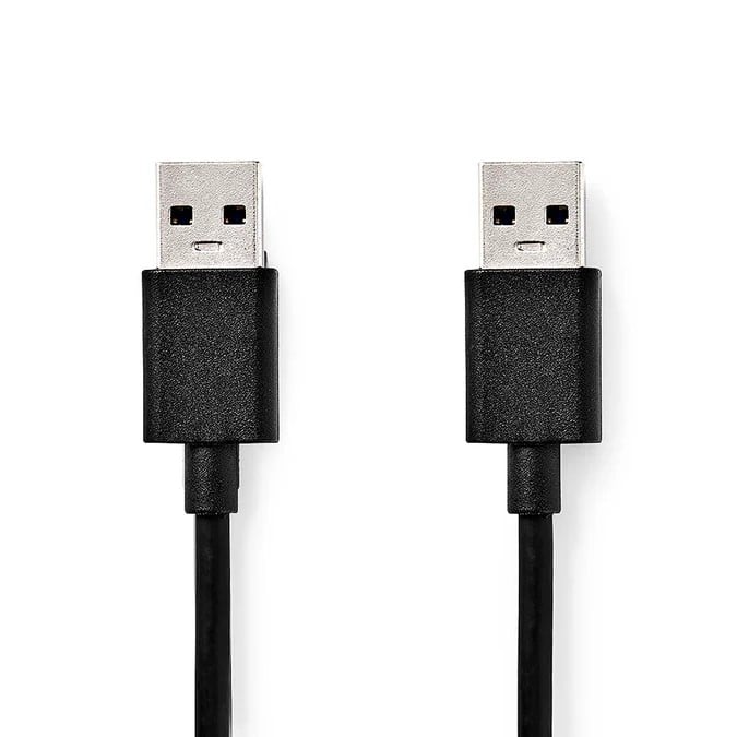 Nedis Câble USB-A mâle/mâle - 2m - Noir