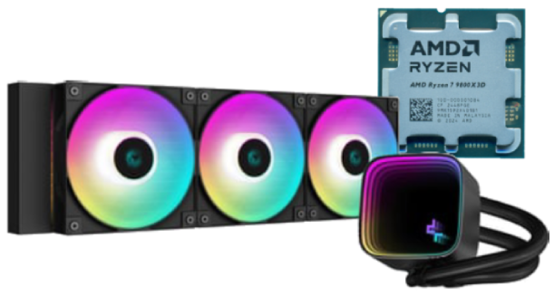 9800x3D Tray + Watercooling 360mm LS720 SE - Noir 