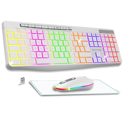 R-TYPE Combo Blanc Sansfil/RGB/Batt./IPX4/WinMac