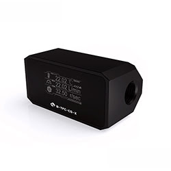 Fitting droit noir avec LCD température et debit