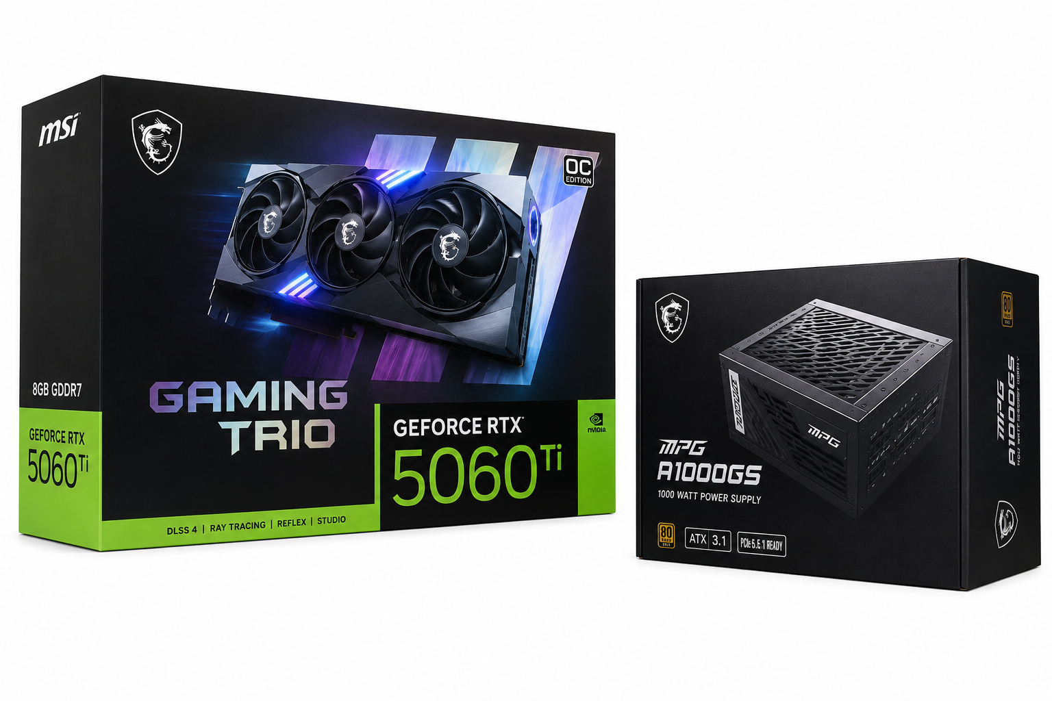 RTX 5060 Ti 16GB GDDR7 OC Edition+MPG A1000GS