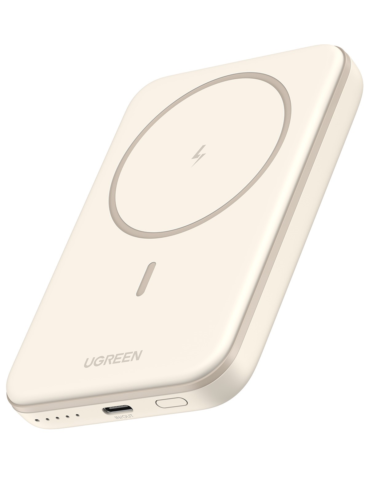 Sans fil/5000mAh/USB-C/15W/Beige
