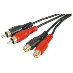Câble Audio 2xRCA mâle/femelle - 10m
