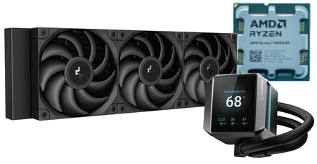 9800x3D Tray + Watercooling Mystique 360 LCD Noir 