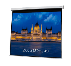 Ecran de projection motorisé 2.0x1.5m 4:3-Seconde Vie-Très Bon Etat