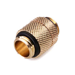 Raccord Mâle/Mâle droit or - 14mm