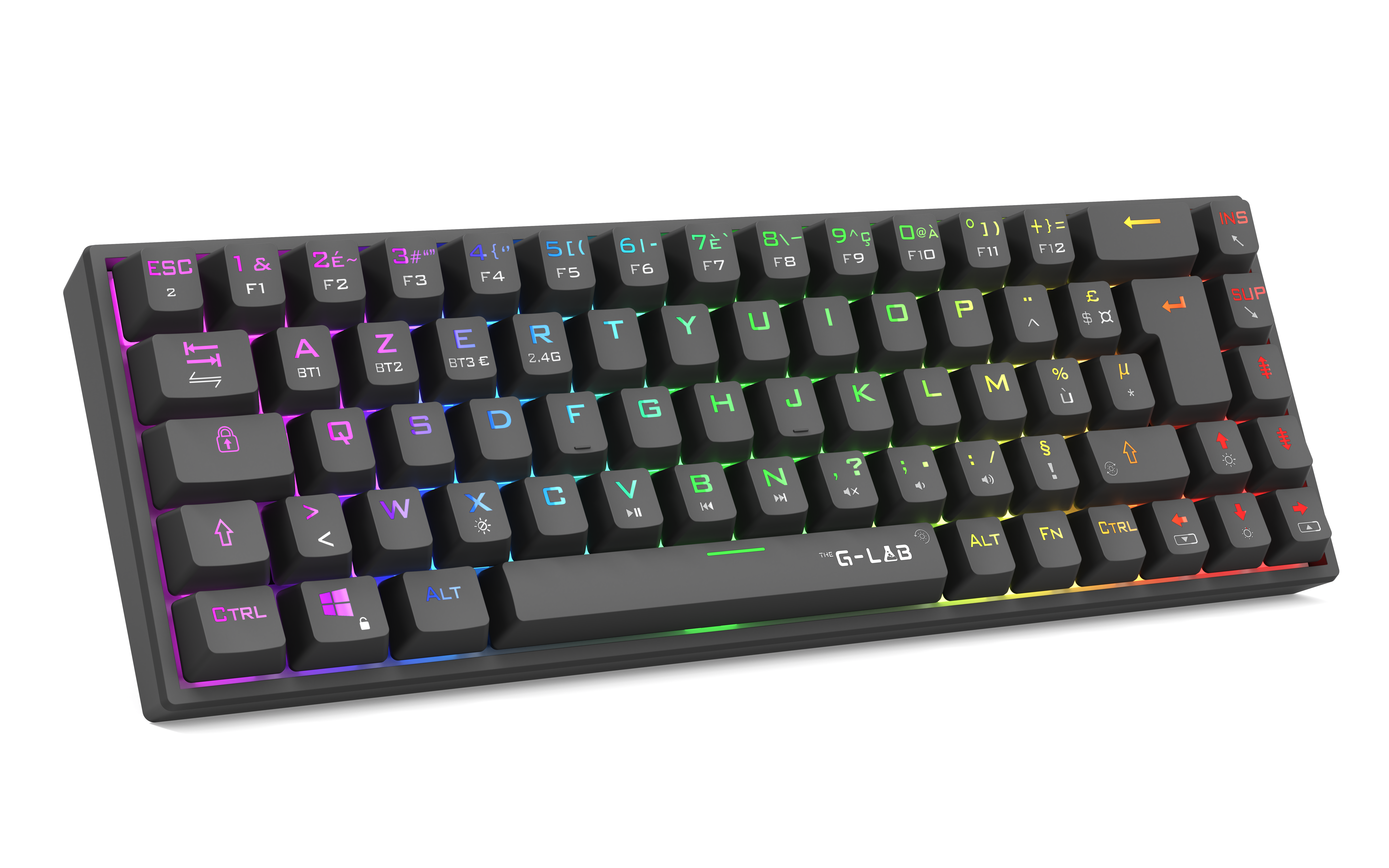 Keys Titanium 65% RGB/Filaire/BT/RF/Noir